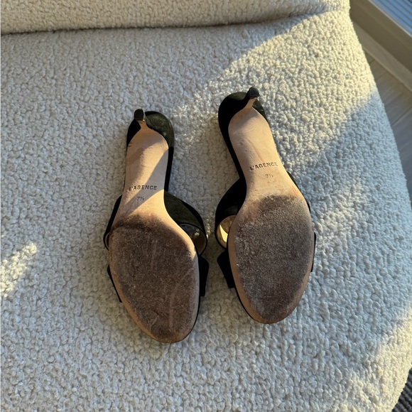 L'AGENCE Black Aveline Kitten-Heel Sandals - Picture 4 of 4